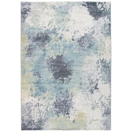 Palacedesigns Blue Yellow Abstract Sky Area Rug - Blue & Yellow - 8 x 10 ft. PA3673531